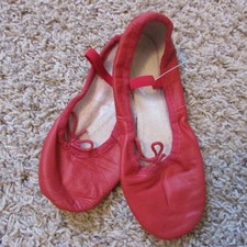 Tappers Pointers Red Leather Split Sole Ballet Dance Shoes Size 3 UK Or 4 US