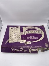Vintage 1960s Milton Bradley Fraction Quizmo Fractions Educational Math Game