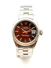 ROLEX LADIES WATCH OYSTER BRACELET BLACK DATE DIAL AUTOMATIC