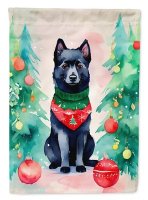Caroline's Treasures Schipperke Christmas Garden Flag DAC3623GF
