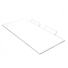 SSWBasics Clear Plastic Shelves for Slatwall - 12”L x 6”W - Set of 2