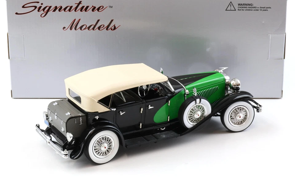 1:18 Signature Models 1934 Duesenberg black/ green - Bild 3 von 4