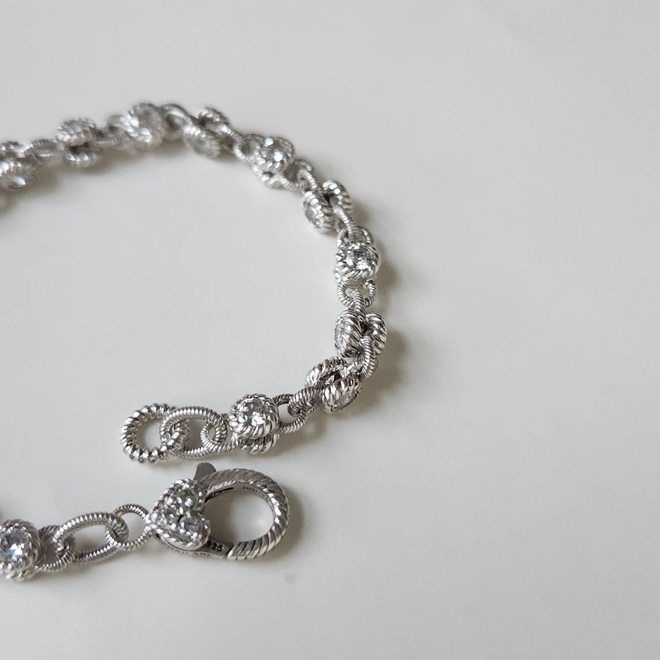 Brazalete Judith Ripka de plata de ley 925 circonita cúbica con circonita cúbica 7′′ Foto 3 de 4