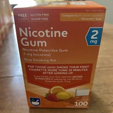 Rite Aid 2 mg Fruit Flavor Nicotine Gum 100 Pieces Exp 7/26 Compare To Nicorette