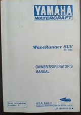 YAMAHA waverunner suv sv1200x owners Owners Operators Manual LIT 18626-03-79 USA