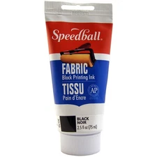 Speedball Fabric Block Printing Ink 2.5oz-Black