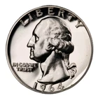 1964 Washington Quarter-Choice Gem Proof Lustrous 90% Silver US Coin #1361