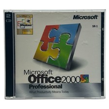 Microsoft Office 2000 Professional 2 CD-ROM Set WINDOWS NT/98 w/ Product Key