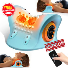 Hugterra Neck Massager 2025, Neck and Shoulder Relaxer with Heat, 3 Modes, Porta