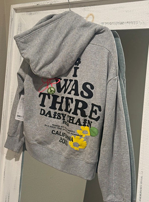 Daisy Chain Fields x Athleta I Was There Full Zip Hooded Sweatshirt Women s M