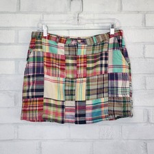 Vintage Ralph Lauren Sport Rugby Skirt 6 VTG Y2K Patchwork Madras Plaid Mini