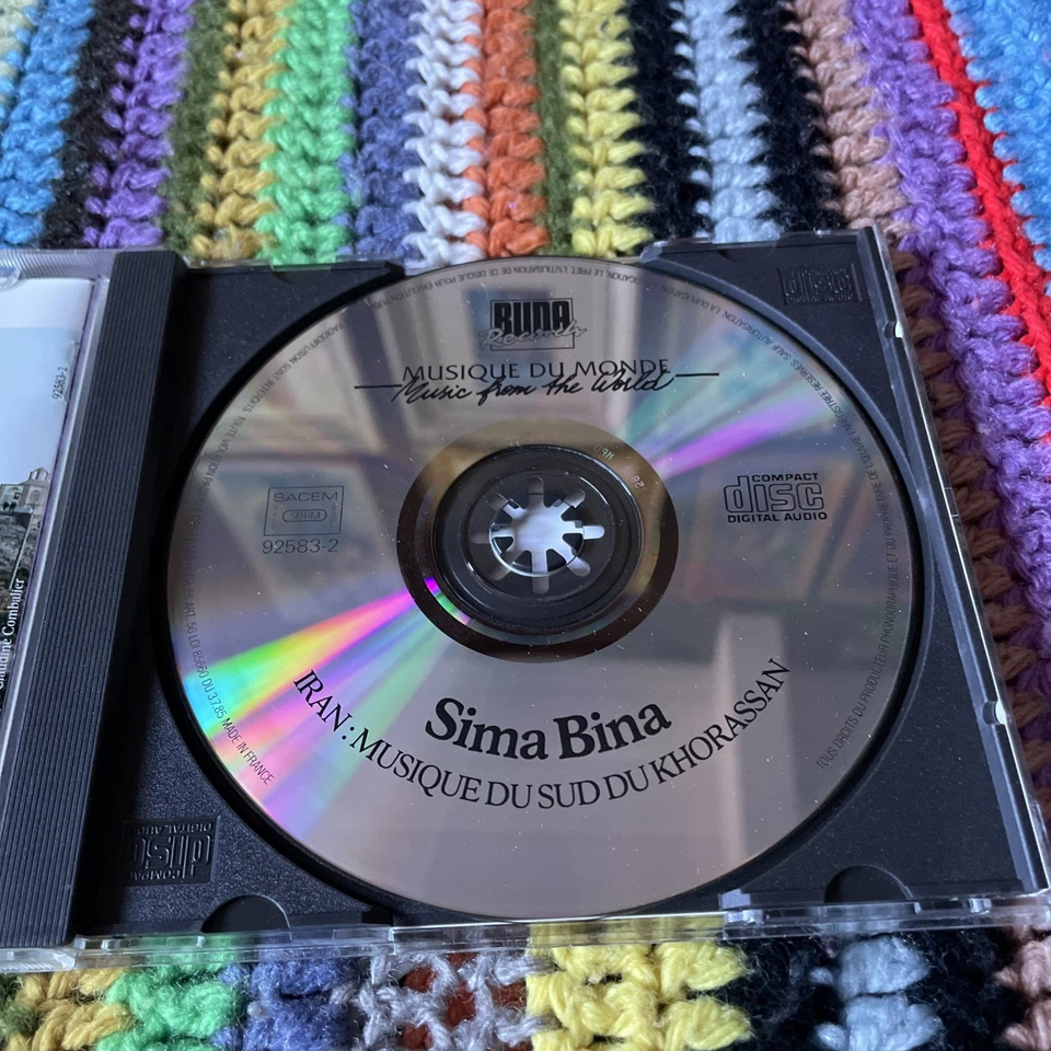 Sima Bina - Iran: Music Of South Khorassan - French Import CD - Buda Records — 第 3/3 张图片