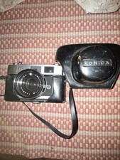 Konica Auto S2 Vintage Rangefinder Camera Black Silver with Case