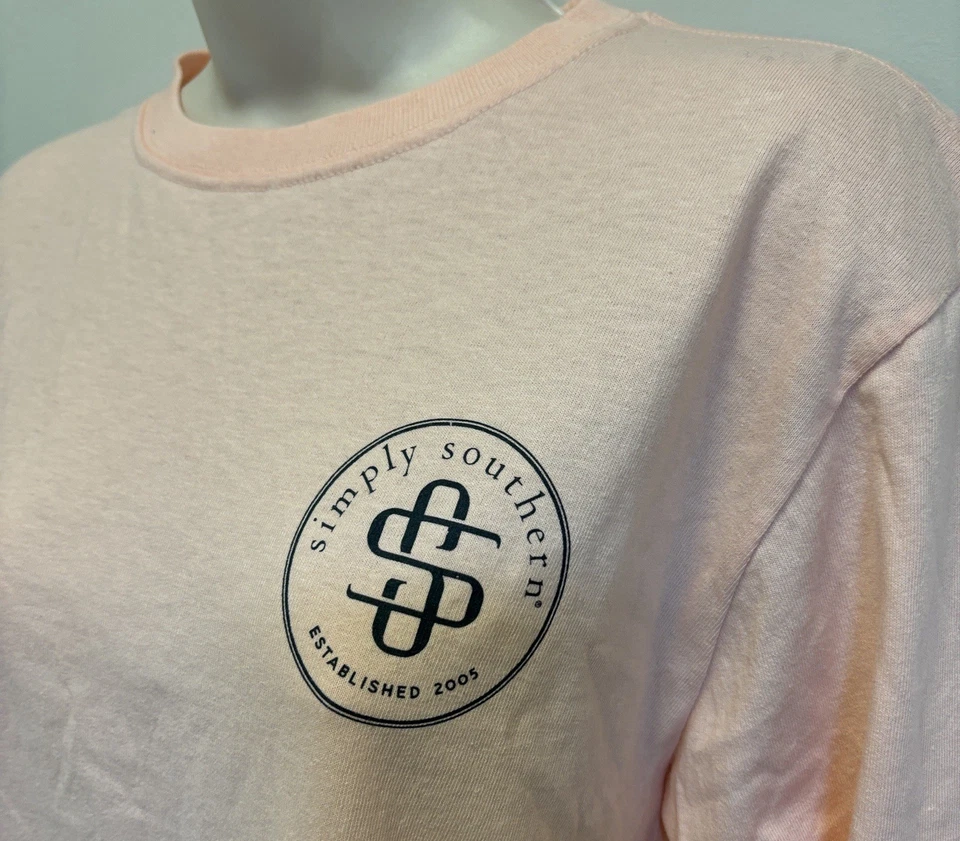 Camiseta SIMPLY SOUTHERN Keep Your Chin Up Buttercup Horses LS Juvenil Grande Foto 3 de 4