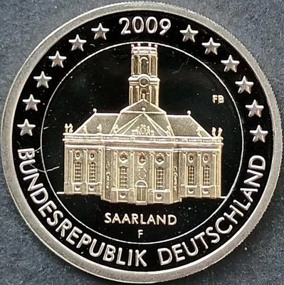 2 Euro 2009 Deutschland Ludwigskirche im Saarland (F) unz. - Bild 1 von 3