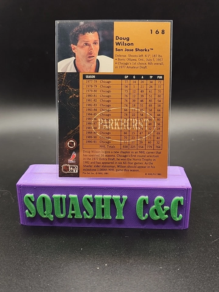 1991-92 Parkhurst - Doug Wilson #168 - Image 2 of 2