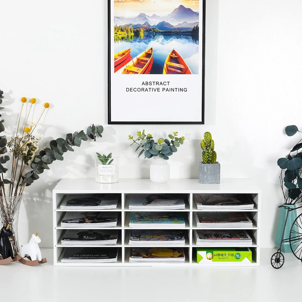 Mail Sorter, Wood Countertop Literature Organizer, Student Mailbox for Classr... - Image 4 of 4