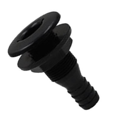 5/8'' schwarzes ABS Marine Thru Hull Connector Yachtteile für Auspuffanschluss