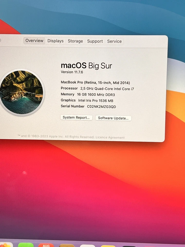 Apple MacBook Pro Retina 15,4 Zoll (256GB SSD, Intel Core i7 4.Gen, 2,2GHz_3,3_6, Foto 4 von 5