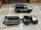 Vintage 1970s Tonka Flatbed Truck Lot with Jeep and Trailer