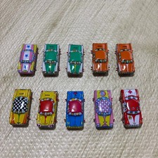 Retro tin mini car set of 10
