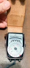Vintage Walz Coronet B Photography Light Exposure Meter Leather Case Japan