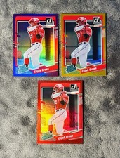 Elijah Green 2023 Donruss Rated Rookie Red Holo SP /2023 - Purple & Orange Holo