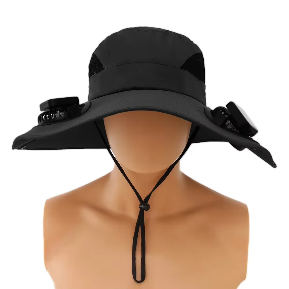 Wide Brim UV Sun Hat with Dual Solar/USB Fans: Lightweight Outdoor Fishing Cap
Opens in a new window