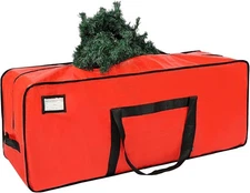 Christmas Tree Storage Bag Fits 6 to 7.5 Ft Trees Red Holiday Organizer