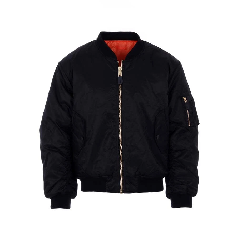 Bomber Jacket Bombers MA 1 Black Reversible Orange