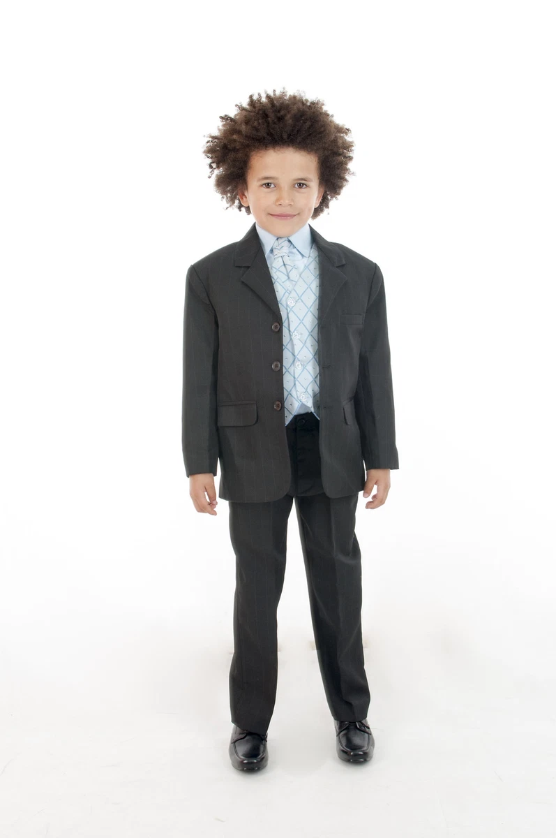Boys Black Suit Boys Suits Boys Cheap Suit 5 piece suit wedding pageboy baby