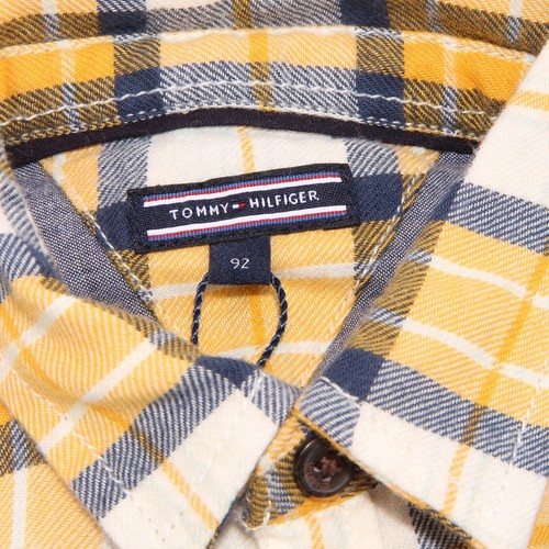 7560V camicia bimbo TOMMY HILFIGER winter cotton shirt boy kid - Picture 4 of 4