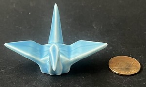 Nippon Kodo Origami Crane Incense Holder NEW Never Used Lite Blue