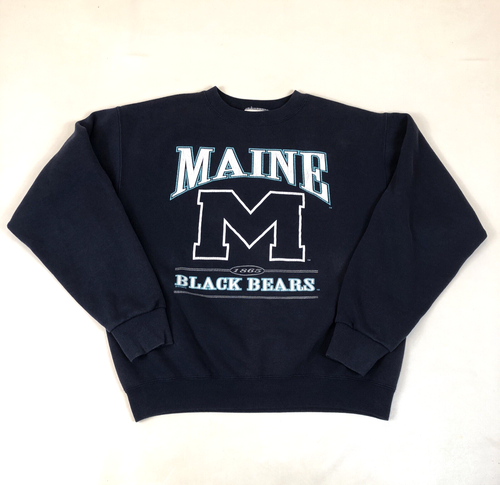Vintage University Maine Black Bears Crewneck Nutmeg Lee Sweatshirt Size XL USA - Picture 9 of 9