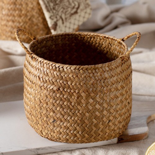 Woven Sundries Basket Gardening Weaved Baskets Storage Baby Shopping