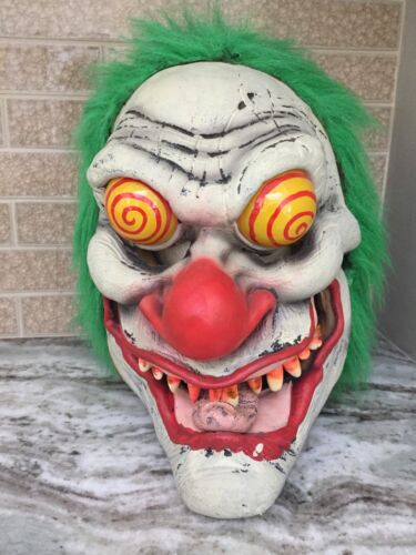 SCARY KILLER CLOWN HALLOWEEN LATEX MASK  HORROR CR