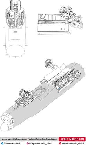 A-7E Corsair II air intakes, wheel bays, landing gears, wheels for Hasegawa 1:48 - Picture 12 of 14