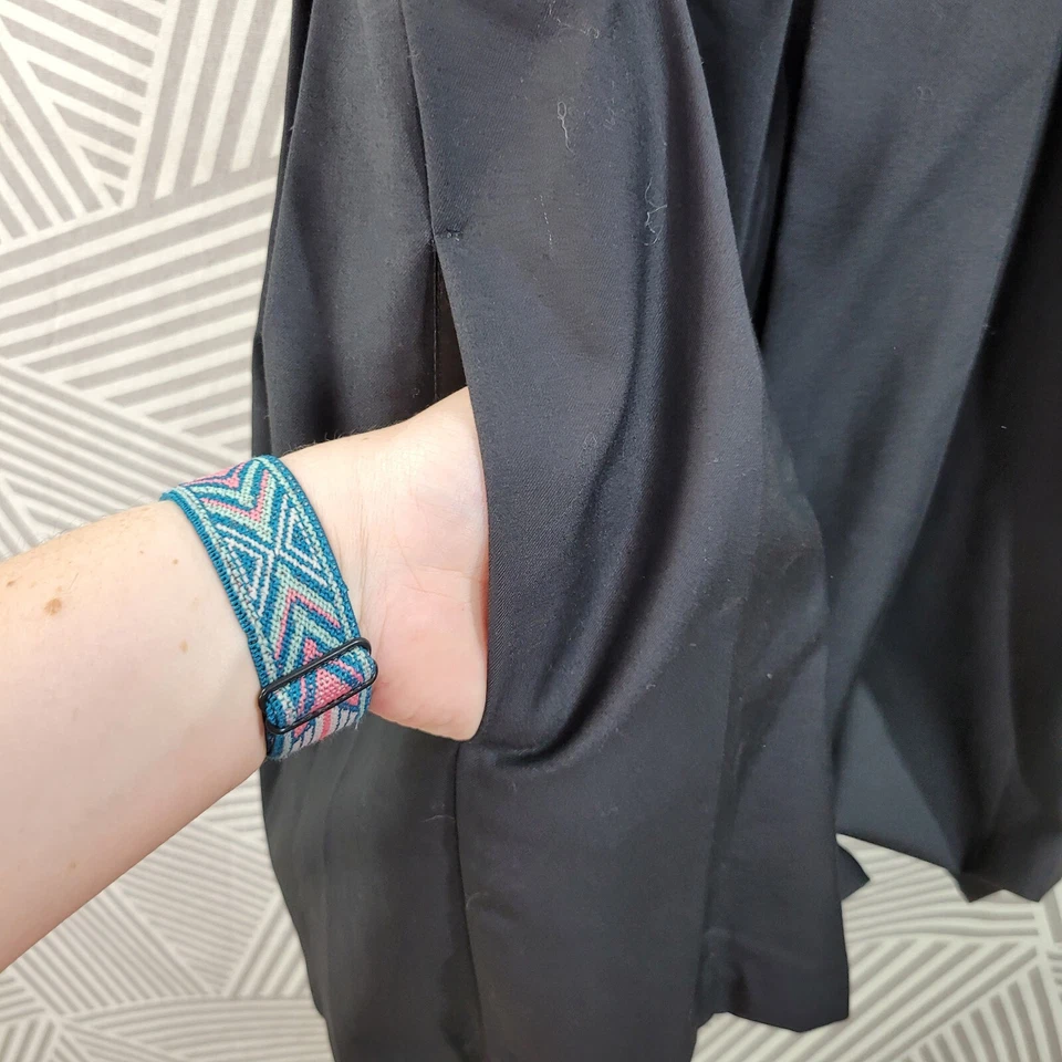 Vestido Forever 21 Talla Pequeña Fiesta Mini Encaje Plisado Tul Acampanado Negro Foto 4 de 4