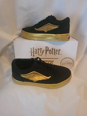 VANS Harry Potter Golden Snitch Old Skool Shoes Toddler/Kids Black Gold 