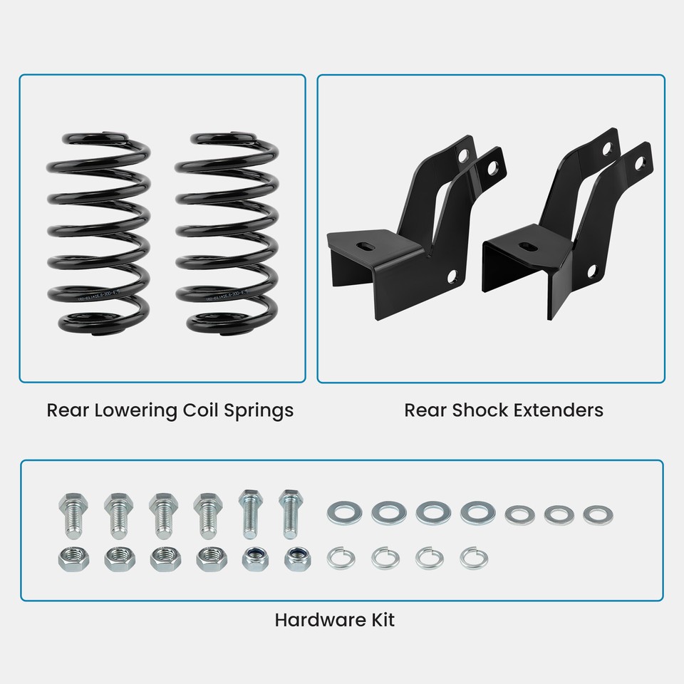 MaXpeedingrods 4" Rear Lowering Springs For GM SUV 2000-2006 - Chevy Tahoe/Suburban/Avalanche, GMC Yukon/XL