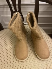 New Girls Fashion Boot -Tan And Glitter - Size 3-NWT