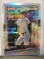 Brandon Lowe 2020 Donruss Baseball Career Stat Line (406/494) Tampa Bay Rays