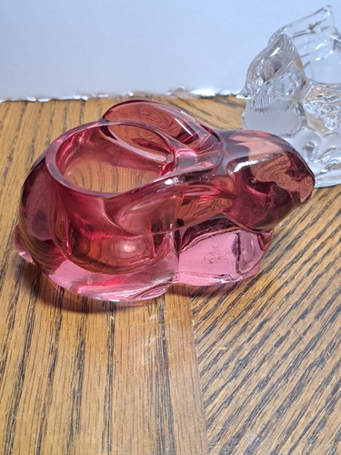 GLASS BUNNY & CARDINAL CANDLE HOLDERS | eBay
