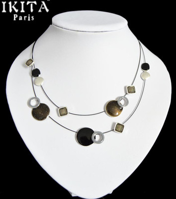 Luxus Statement Kette IKITA Paris Halskette Collier Kollier Metall
