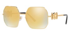 Versace VE2248 10027P Sunglasses Gold Frame Brown Mirror Gold Lens 58mm