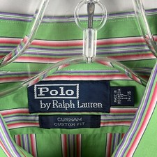 Polo Ralph Lauren Mens XL 17 34/35 Curham Custom Fit MultiColor Striped Shirt