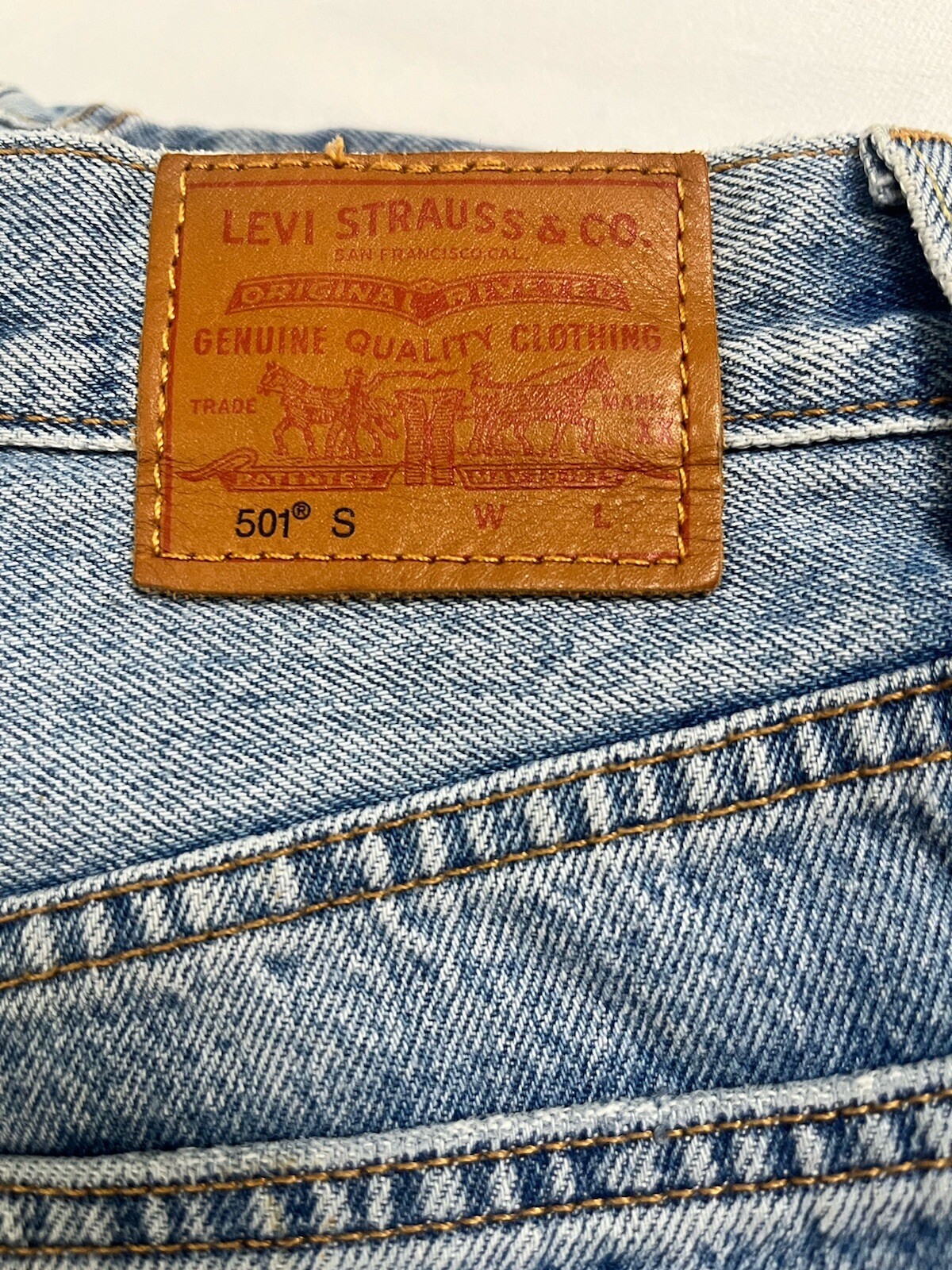 Levi 501 S Big E Irregular Button Fly Distressed … - image 6