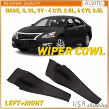 Pair Car Corner Windshield Wiper Cowl Cover Black For Nissan Altima 2013-2016