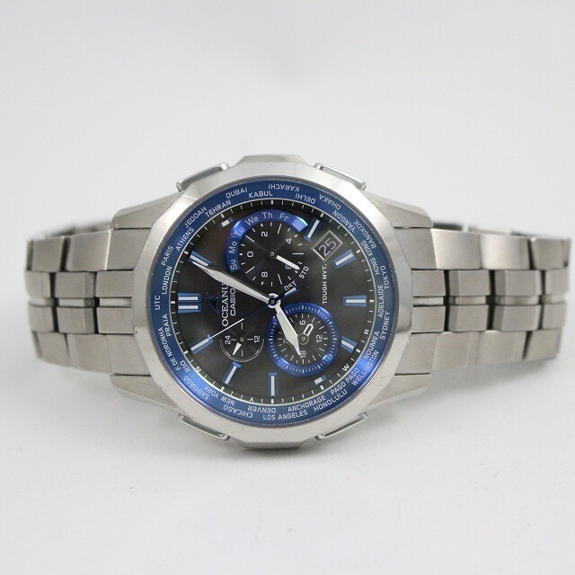Casio Oceanus Ocw S1400 1ajf Multi Band 6 Tough Solar Black Dial Titanium Men S Ebay