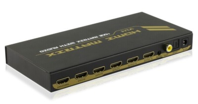 4x2 HDMI Matrix Switch Splitter Selector SPDIF Audio Extractor 4K UHD 3D 1080P